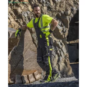 Kantáros nadrág ARDON®NEON fekete-sárga