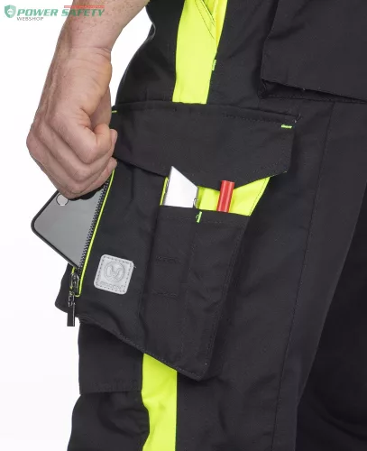 Kantáros nadrág ARDON®NEON fekete-sárga