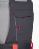 Kantáros nadrág ARDON®NEON szürke-piros