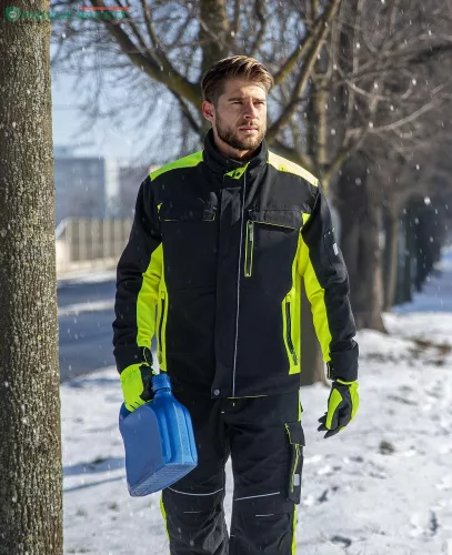 Kabát ARDON®NEON WINTER fekete-sárga