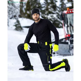 Derekas nadrág ARDON®NEON WINTER fekete-sárga