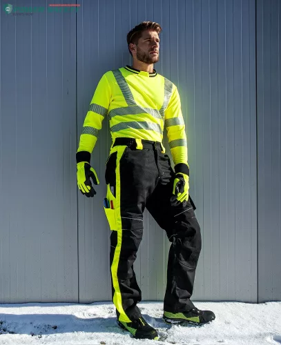 Derekas nadrág ARDON®NEON WINTER fekete-sárga