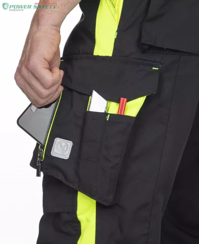 Derekas nadrág ARDON®NEON WINTER fekete-sárga