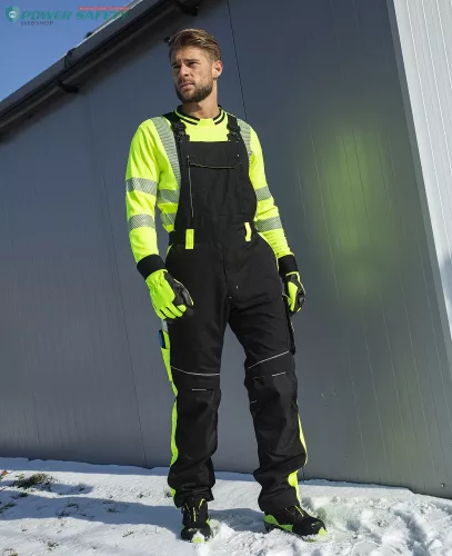 Kantáros nadrág ARDON®NEON WINTER fekete-sárga