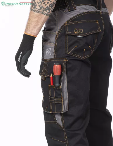 Kantáros nadrág ARDON®VISION 03 fekete, hosszított (64-66)