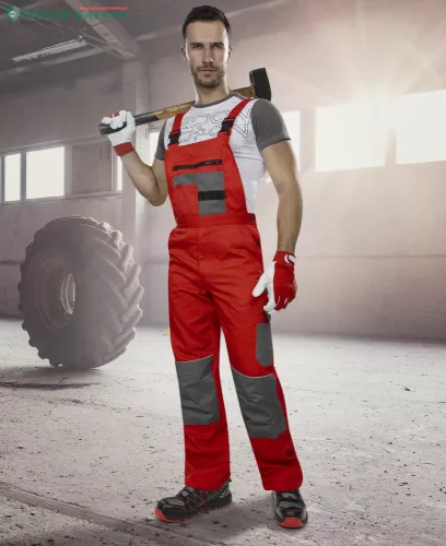 Kantáros nadrág ARDON®2STRONG piros-szürke