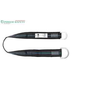   Hevederszalag Irudek CTA02, 2 acél gyűrűvel, fekete/kék, 1,5m