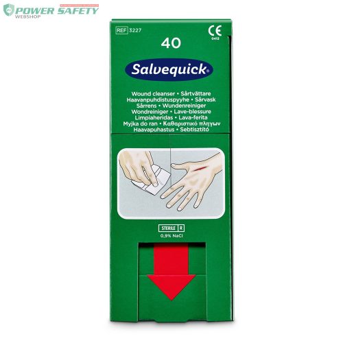 Nordik Cederroth Salvequick sebtisztító kendő sebkezelő adagoló utántöltő, 40 db