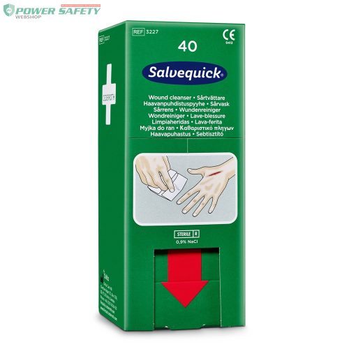 Nordik Cederroth Salvequick sebtisztító kendő sebkezelő adagoló utántöltő, 40 db