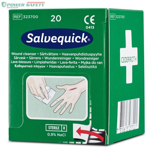 Nordik Cederroth Salvequick sebtisztító kendő elsősegély állomás utántöltő