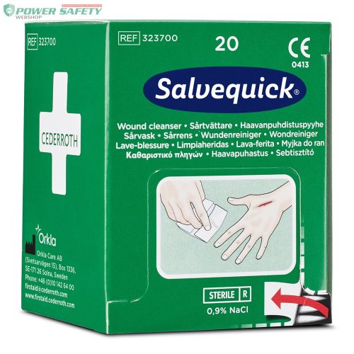 Nordik Cederroth Salvequick sebtisztító kendő elsősegély állomás utántöltő