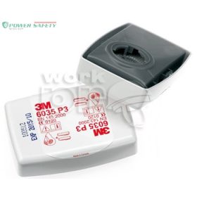   Szűrőbetét 3M 6035 P3 védőburkolattal mérgező kategóriájú részecskék ellen fehér