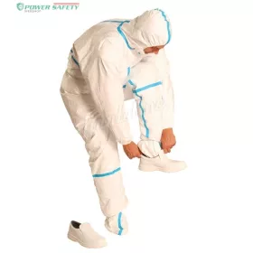  Tyvek Labo cipővédős, antisztatikus overall vegyszerek és radioaktív részecskék 