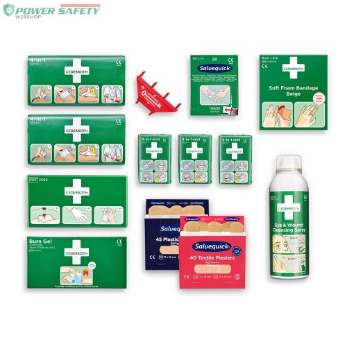 Nordik Cederroth teljes utántöltő készlet a Cederroth elsősegély-állomáshoz