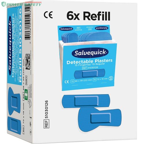 Nordik Cederroth Salvequick kék detektálható ujjvég és normál sebtapasz utántölt