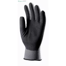 Védőkesztyű, latex mártott nylon, szell. hát