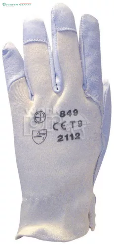 Kesztyű színkecskebőr, rugalmas fehér dzsörzé kézháttal (11-es méretben is)