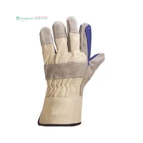Kesztyű hasíték marhabőr tenyérben grey/navy 10
