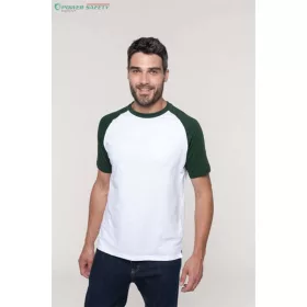 póló_ ka330 Baseball 100% Pamut Férfi Raglán Póló 165g