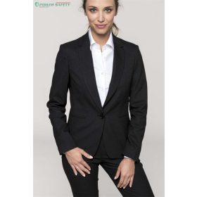   Kariban női zakó, 64% poliészter, 34% viszkóz, 2% elasztán, 1 gombos