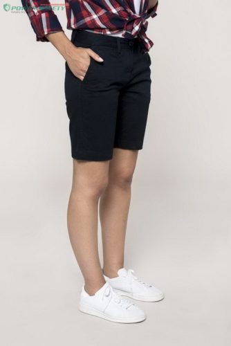 Kariban női rövidnadrág, 98% pamut, 2% elasztán, 245gr, 2 oldalsó és 2 hátsó zse