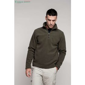   pulóver_ ka912 Enzo 100% Poliészter Férfi Nyakzip-Záras Pulóver 300g