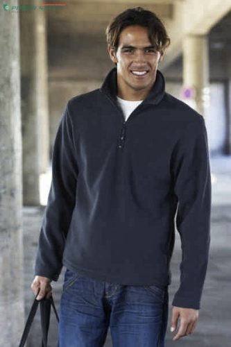 pulóver_ ka912 Enzo 100% Poliészter Férfi Nyakzip-Záras Pulóver 300g