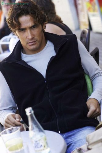 polár_ ka913 Luca 100% Poliészter Férfi Zip-Záras Mellény 300g