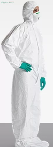 Tyvek Labo cipővédős, antisztatikus overall vegyszerek és radioaktív részecskék 