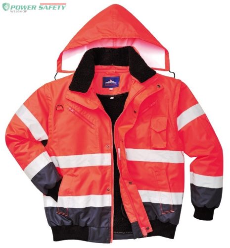 Hi-Vis Kontrast Bomber dzseki 3 az 1-ben