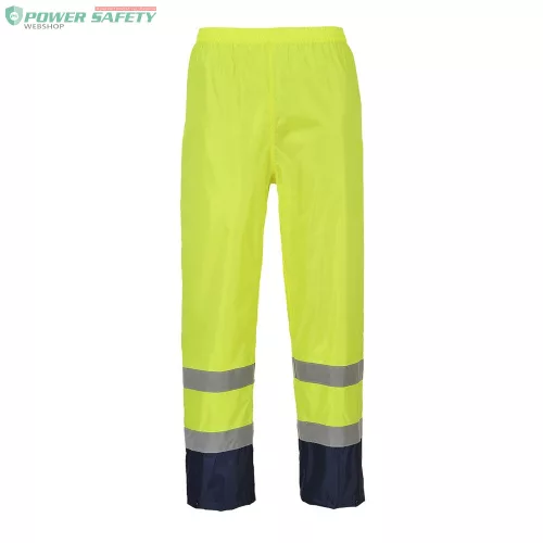 Hi-Vis Classic Contrast esőnadrág, 100%PES, dupla varrások, gumírozott derék