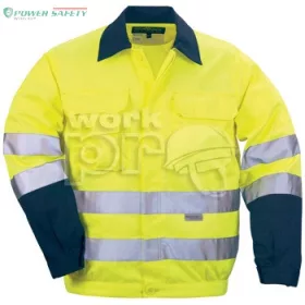  Patrol kabát SÁRGA/KÉK, rejtett gombolás, három zseb, hat darab 3M-es csík