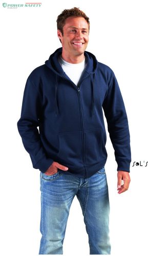 Férfi kapucnis pulóver, cippzáras