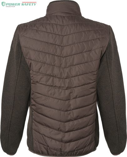 TOP Hunter JBR steppelt őszi-tavaszi bélelt dzseki, kötött hatású kar, barna