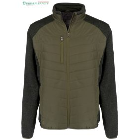   TOP Hunter JG steppelt őszi-tavaszi bélelt dzseki, kötött hatású kar, zöld