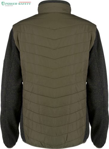 TOP Hunter JG steppelt őszi-tavaszi bélelt dzseki, kötött hatású kar, zöld