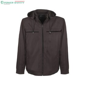   TOP ELITE LEXINGTON bélelt kabát, 100% poliészter, levehető kapucni, fekete