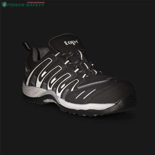 TOP AGISZ S1P ESD SRC védőcipő, kompozit kapli, kevlár talplemez, EVA/Gumi talp