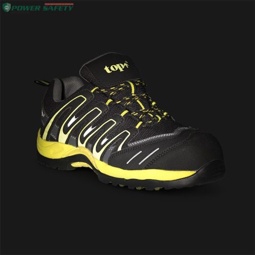TOP AGISZ S1P ESD SRC védőcipő, kompozit kapli, kevlár talplemez, EVA/Gumi talp