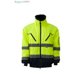   TOP FALCON Fluo Hi-Vis 4 in 1 Pilóta dzseki, 55% pamut, 45% poliészter, 100% PE