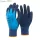 TOP FL Blue latex mártott poliészter kesztyű, gumírozott mandzsetta