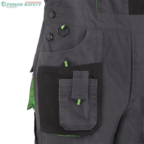 Nadrág kantáros (100%pamut) TOP GREEN 100 BIBPANTS