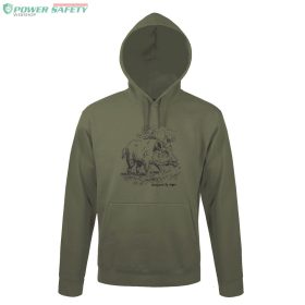   Kapucnis pulóver (vaddisznó mintával) 50% pamut 50% poliészter