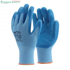   TOP JACK latex mártott poliészter védőkesztyű, csúszásmentes, érdesített tenyér
