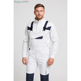 Munkaruha set TOP NOVA fehér kabát és kantáros nadrág