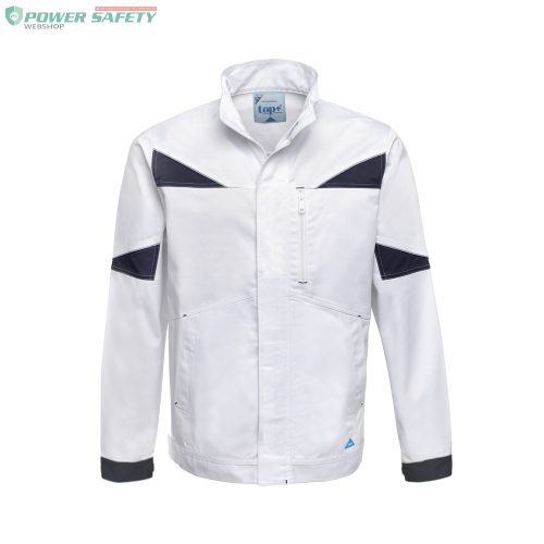 Munkaruha set TOP NOVA fehér kabát és kantáros nadrág