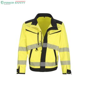   TOP PHOENIX HI2D J Hi-Vis munkakabát, reflektív csíkok, rugalmas, fémmentes