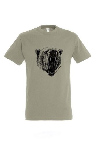 TOP kereknyakú póló medve mintával, 100% pamut, 190 g/m2,