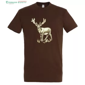   TOP kereknyakú póló szarvas mintával, 100% pamut, 190 g/m2,