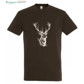   TOP kereknyakú póló szarvasfej mintával, 100% pamut, 190 g/m2